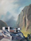 Tobias Stutz<br><p class='title'>Felsenvilla</p>, 2015<br>Öl auf Leinwand<br> 80 x 60  cm