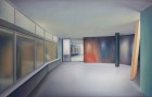 Tobias Stutz<br><p class='title'>Am Ende des Korridors</p>, 2015<br>Öl auf Leinwand<br> 70 x 110  cm