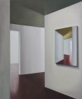 Tobias Stutz<br><p class='title'>Im Korridor</p>, 2010<br>Öl auf Leinwand<br> 120 x 100  cm