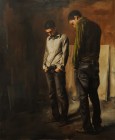 Enrico Freitag<br><p class='title'>Looking down III</p>, 2011<br>Öl auf Leinwand<br> 175 x 143  cm<br> verkauft